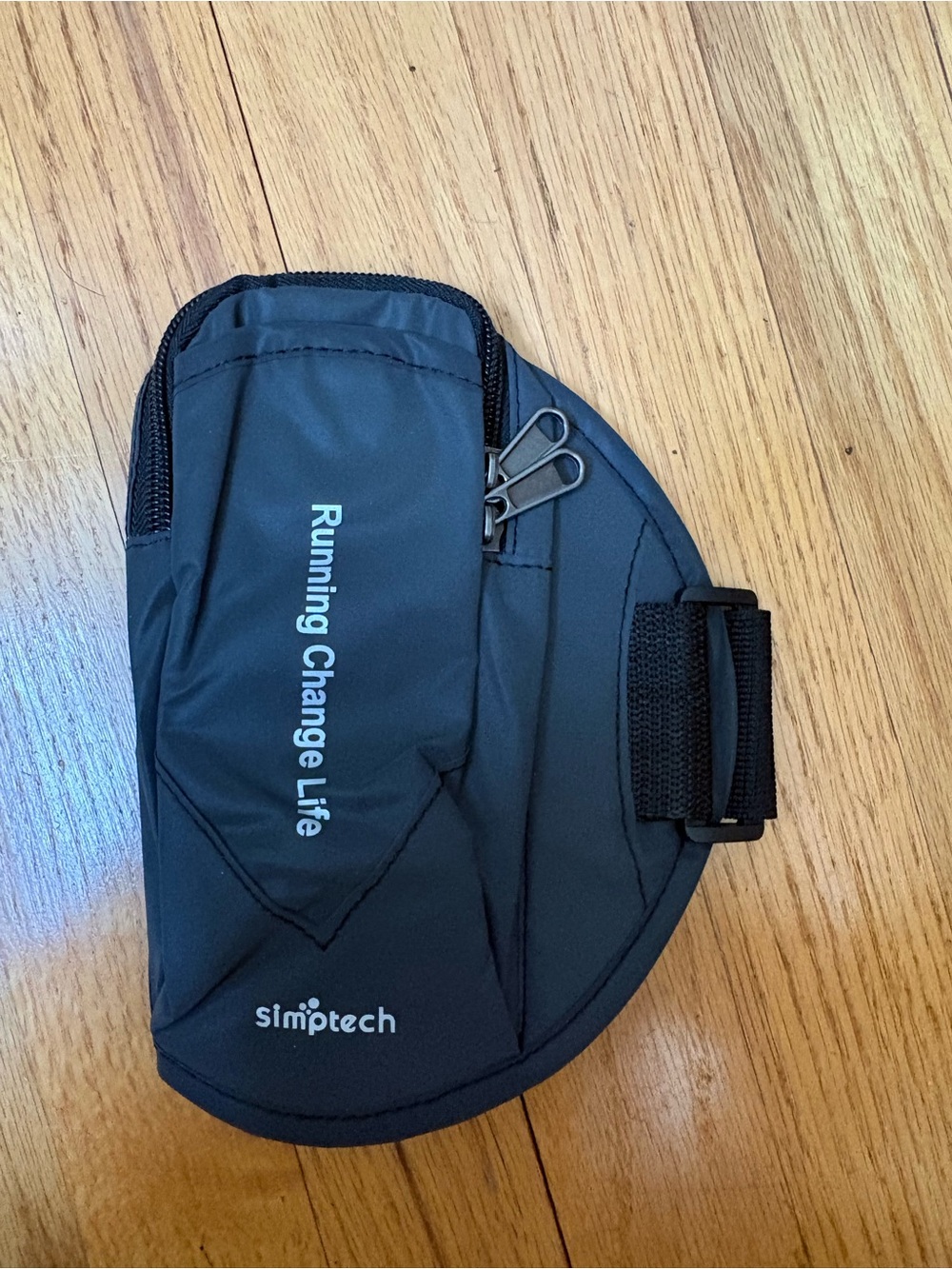 simptech Black Running Armband with Zip Pocket